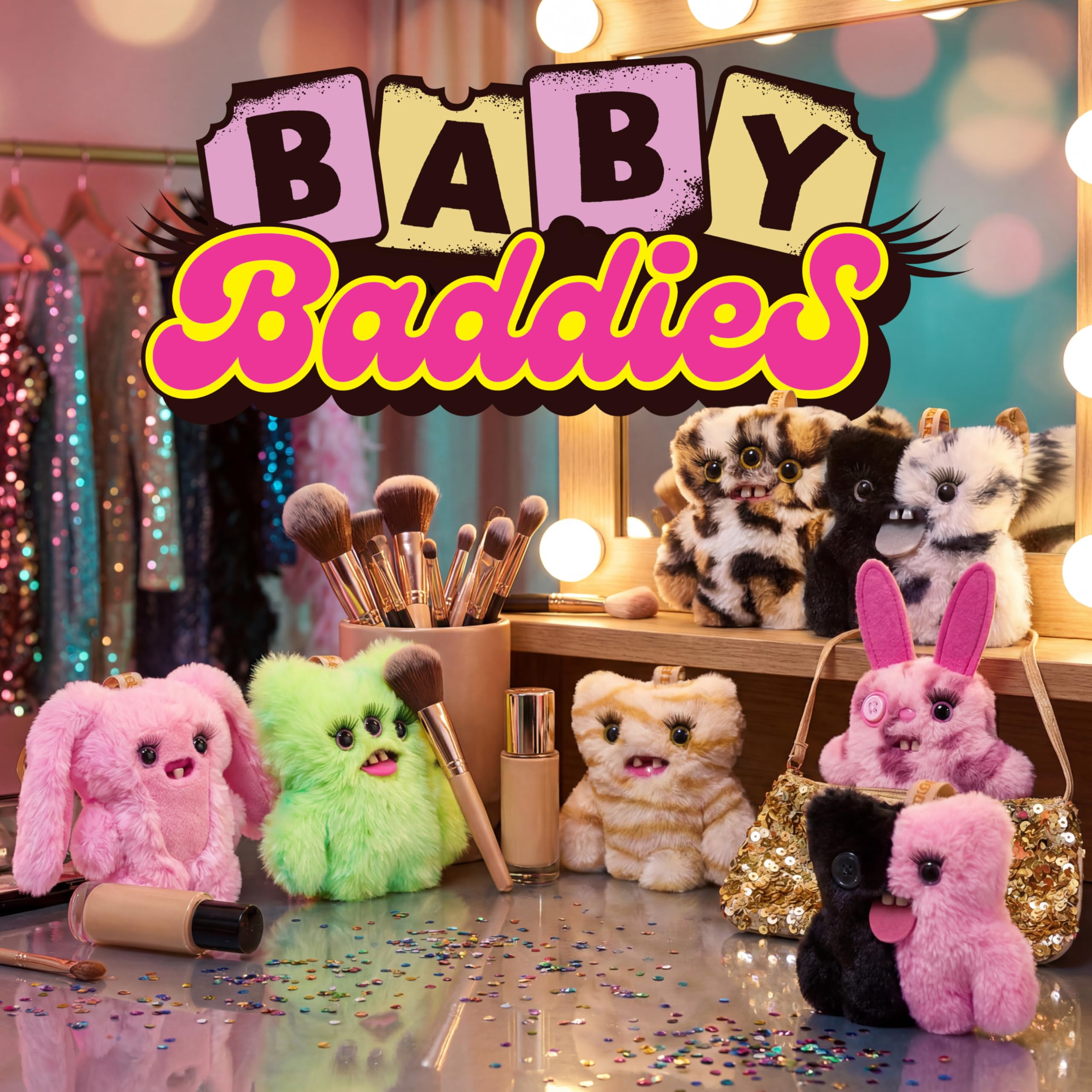 Fuggler Baby Baddies Fugg Peluche da collezione di 13 cm (6 PACK) di ZURU, con divertente design di mostro brutto con atteggiamento feroce