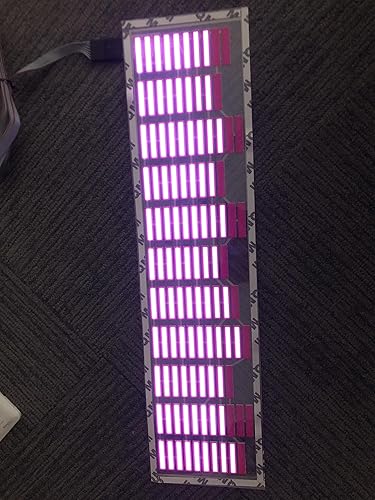 Miniatura 6 de Sonido Música Sensor Activado por Beat Car Sticker Equalizer Glow Rhythm LED Flash Light Audio Voice Rhythm Lamp,17.7x4.3 in (morado rosa)