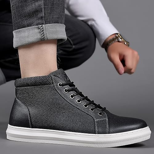 Miniatura 6 de Arkbird Zapatos deportivos de cuero para hombre, estilo clásico, casual, Chukka, botines para hombre
