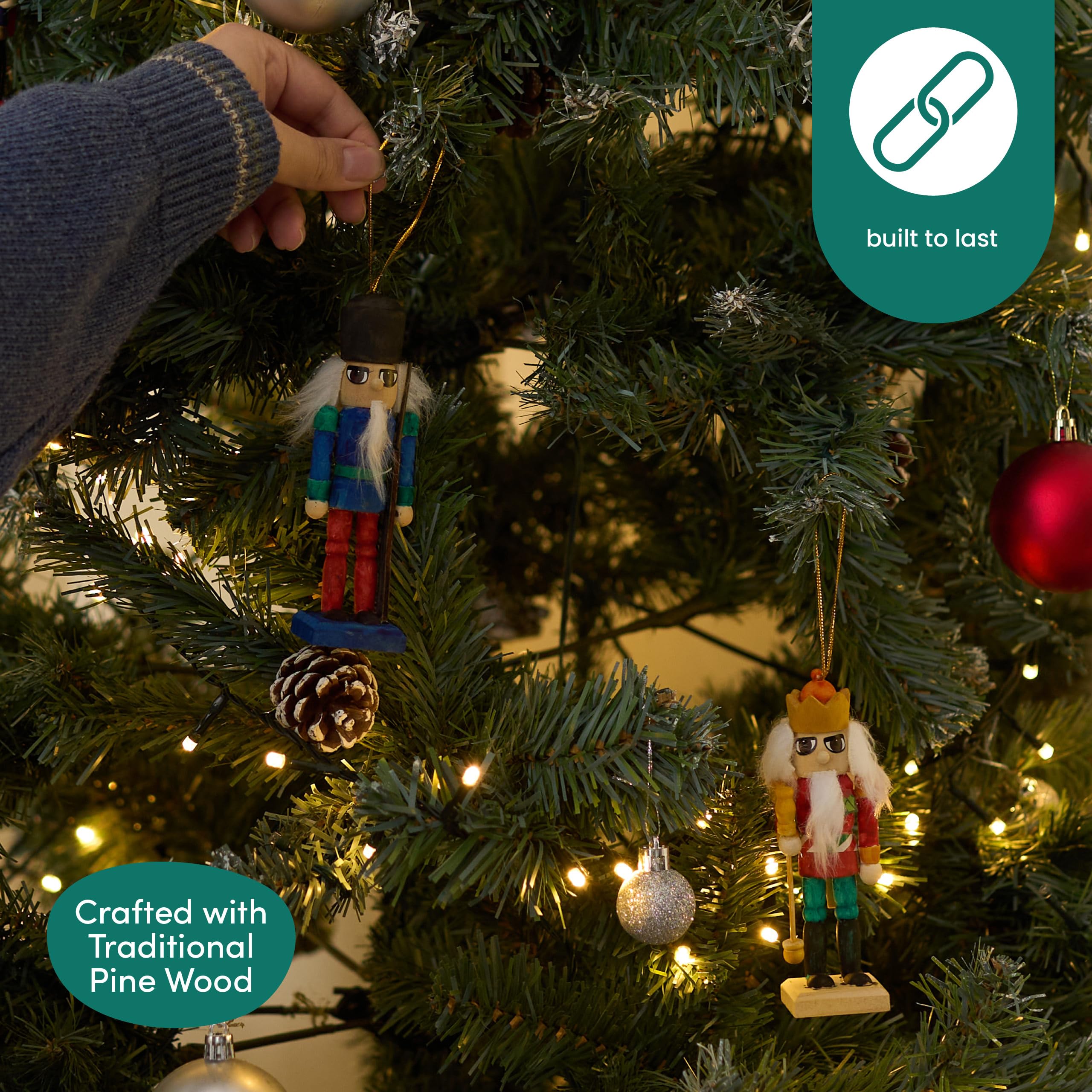 Bemalbare Nussknacker JOINPAYA 6 Stück Unvollendete Holz Nussknacker Soldaten - DIY Weihnachtsdekoration Zum Selbstbemalen Nussknacker Holz