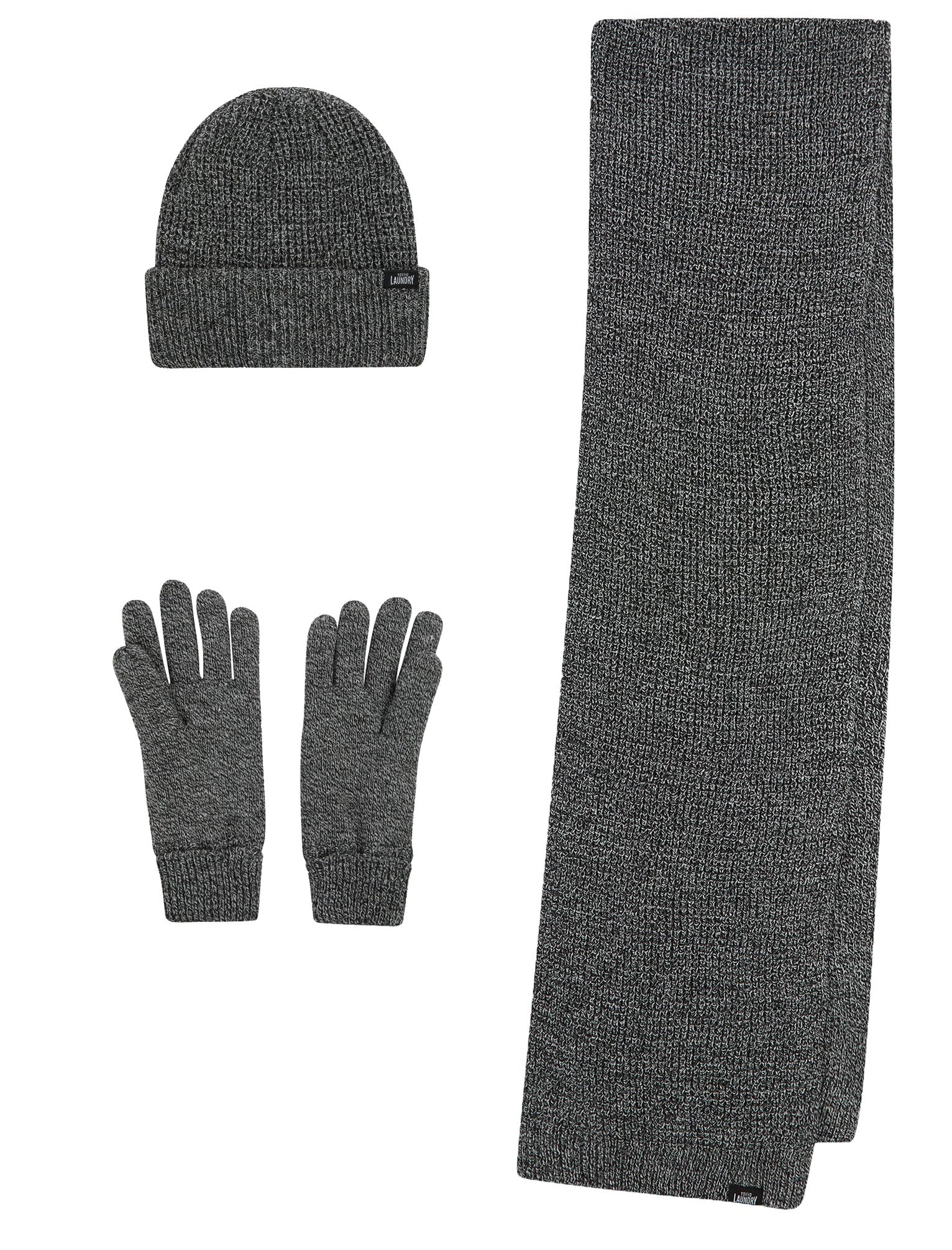 Mens Knit Hat, Scarf and Gloves Set -