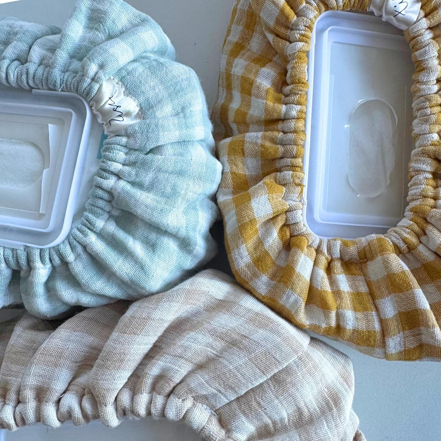 Baby Wipes Cover – Universal Size, One Size Fits All Wipes Packages | Muslin Cotton Tissue Cover for Nursery, Diaper Bag & Changing Table, Station | Gingham & Neutral Patterns (3-Gingham Mint) Baby Wipes Cover – Universal Size, One Size Fits All Wipes Packages | Muslin Cotton Tissue Cover for Nursery, Diaper Bag & Changing Table, Station | Gingham & Neutral Patterns (3-Gingham Mint)