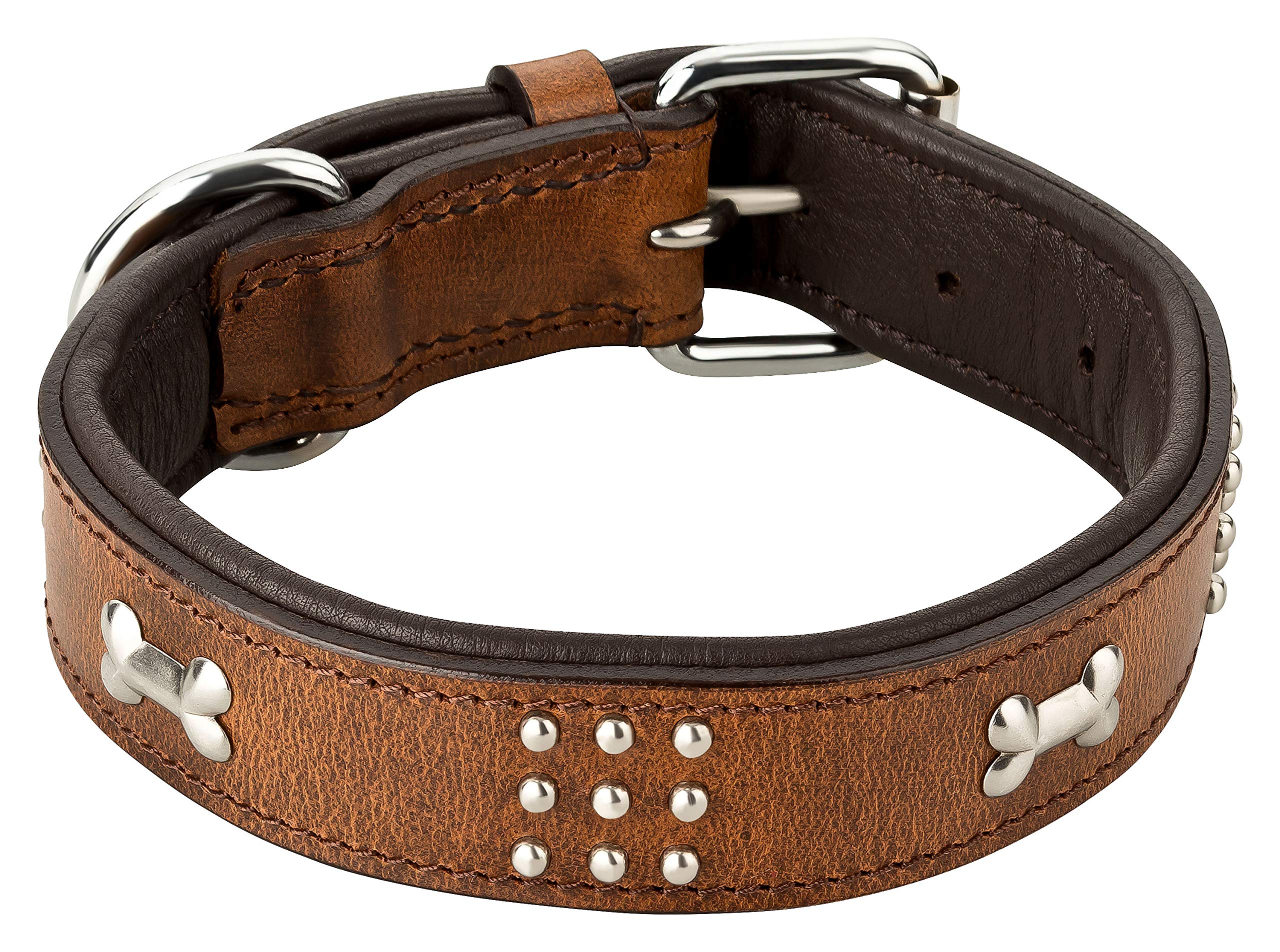 Bruine Lederen Hondenhalsband | Fantini Pelletteria