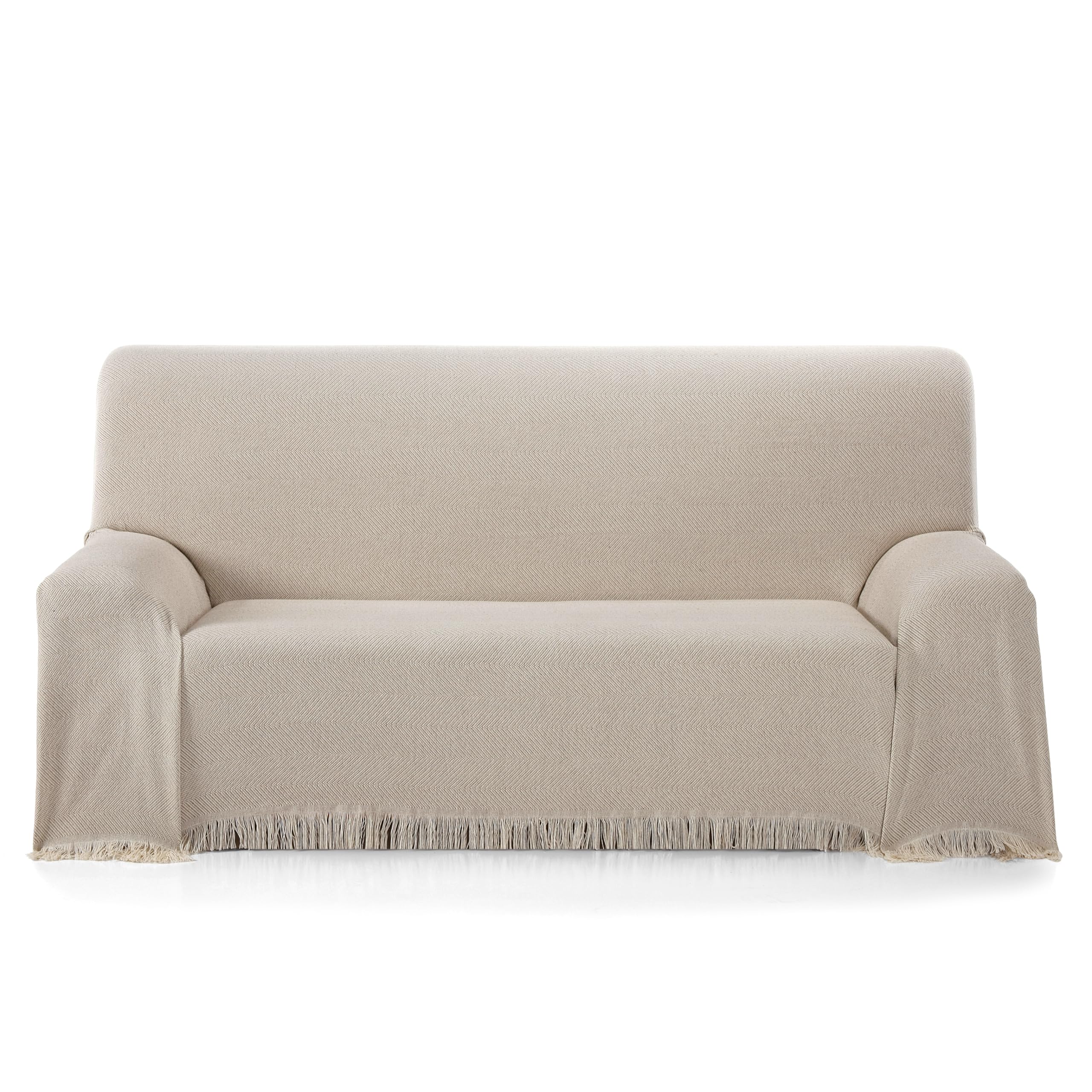 Martina Home Spiga uniwersalny szal, 80% bawełna, 20% poliester, surowy/beżowy 260 długość x 300 szerokość cm
