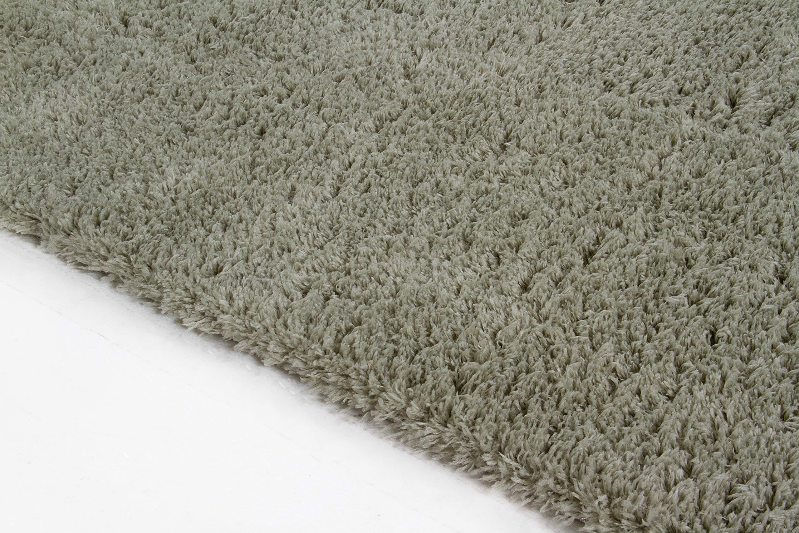 Tappeto Shaggy Supersoffice a Pelo lungo 4.5 cm - Tappeto ideale per SoggiornoSalottoCamera da Letto - Colore: Salvia - Dimensioni: 200 x 300cm