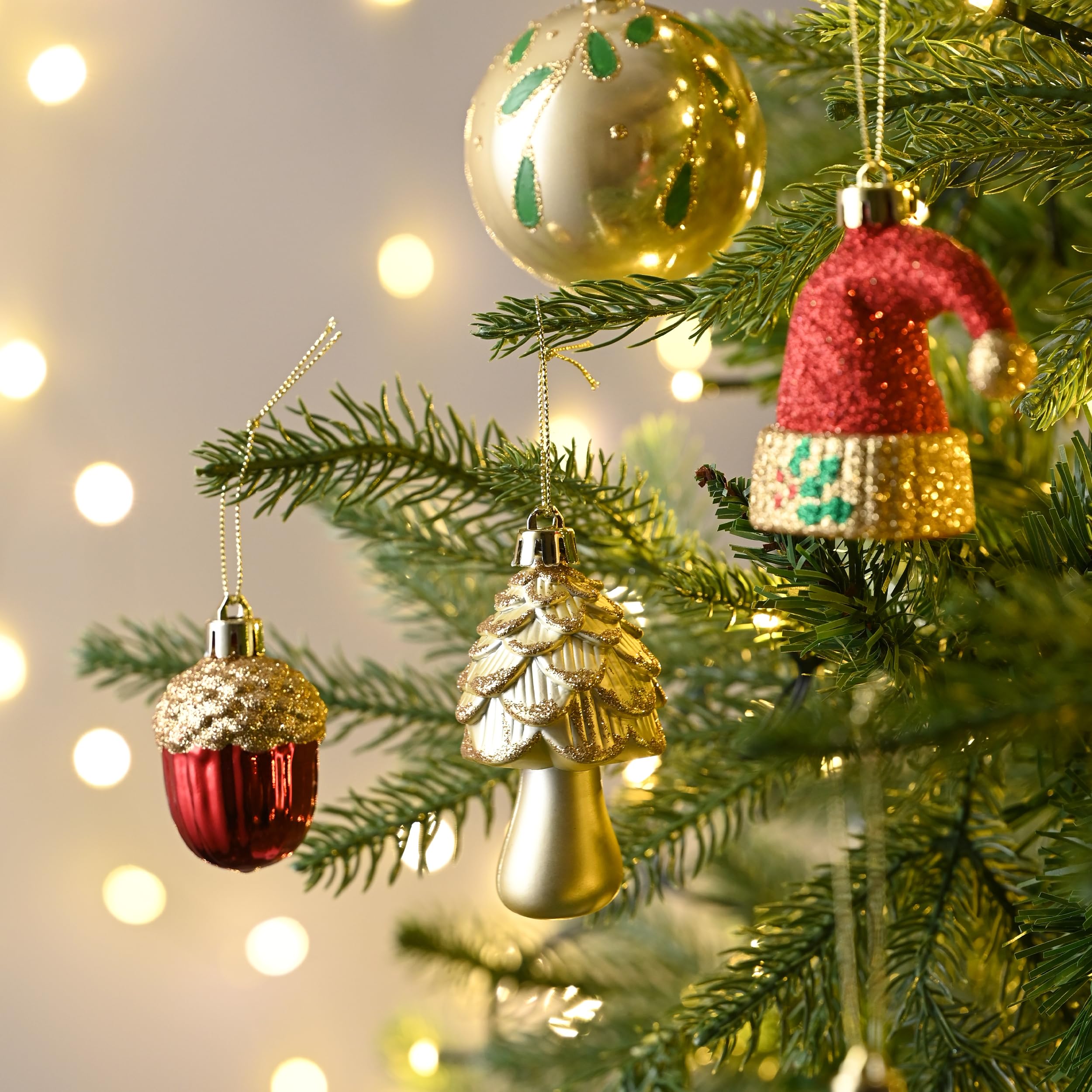Valery Madelyn Décorations de sapin de Noël 70 carats pour intérieur/extérieur, pendentifs en plastique incassable à suspendre pour décoration de fête de Noël, couronne, guirlande, saisonnier