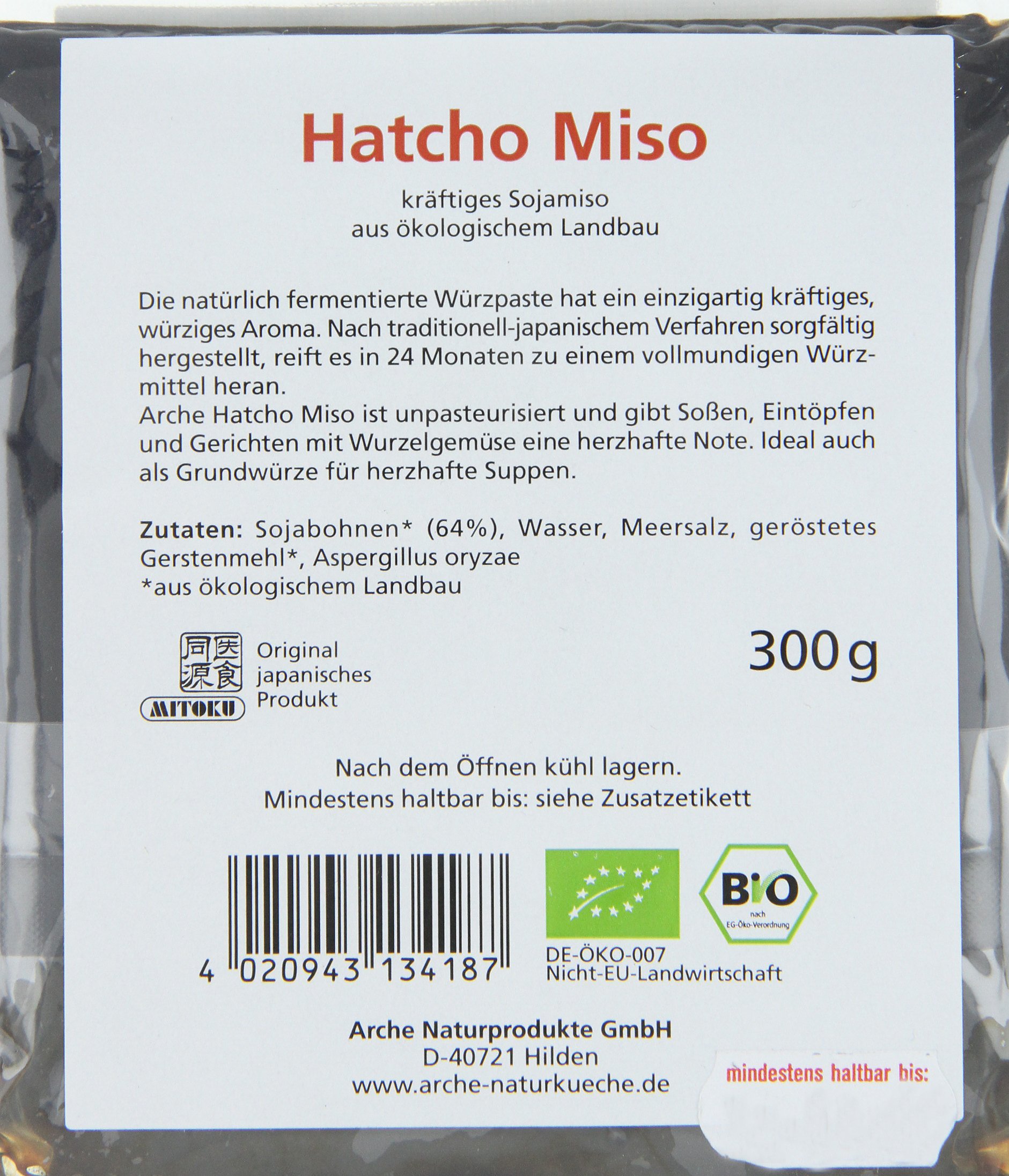 Arca hatcho Miso 300 g bio Miso, 1er Pack (1 x 300 g)