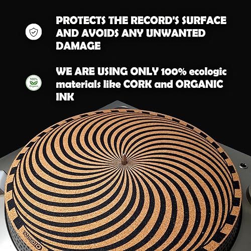 Miniatura 26 de Tapete de corcho prémium para tocadiscos de vinilo LP para un mejor soporte de sonido en el tocadiscos de vinilo LP, tapete de corcho con diseño M4