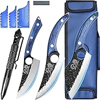 Vista 1 de XYJ Juego de cuchillos de cocina profesional con cuchillas forjadas de acero de alto carbono, cuchillo de chef, cuchilla, cuchillo de tallar