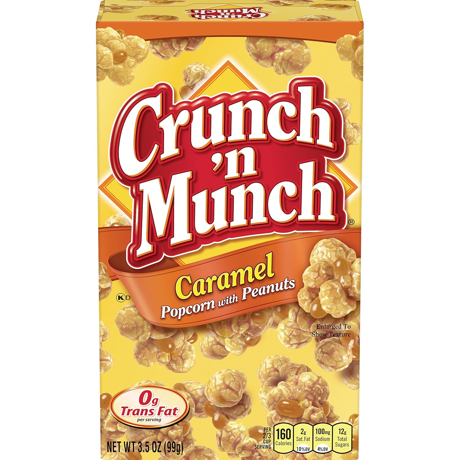 (Best If Used By:Nov/23/2025)CRUNCH 'N MUNCH Caramel Popcorn with Peanuts, 3.5 oz. (Pack of 12) 3.5 Ounce (Pack of 12)