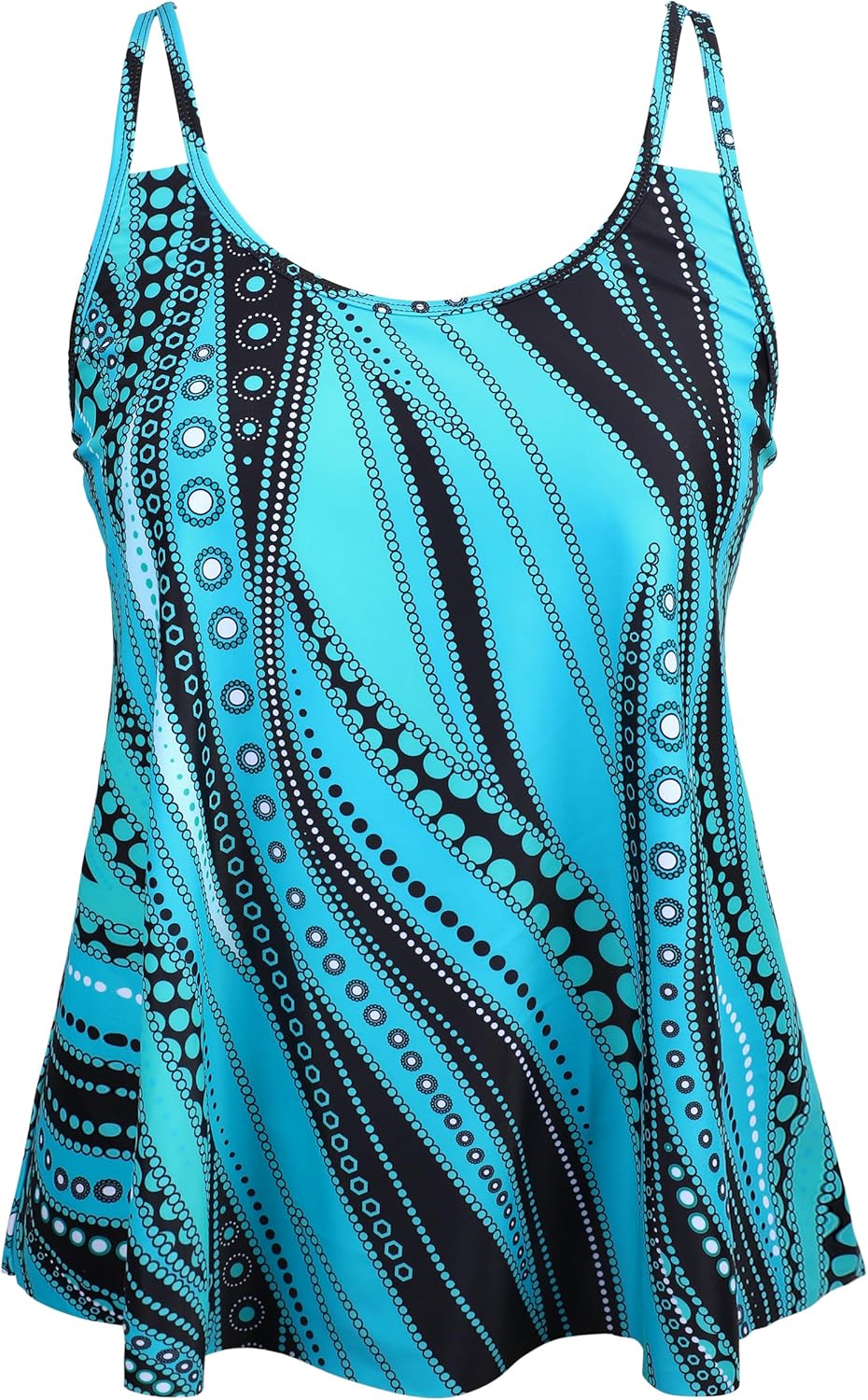 Hilor Women's Tankini Tops Underwire Bathing Suits Modest Swimwear Top Swimsuit Flowy Loose Fit Swim Top Only