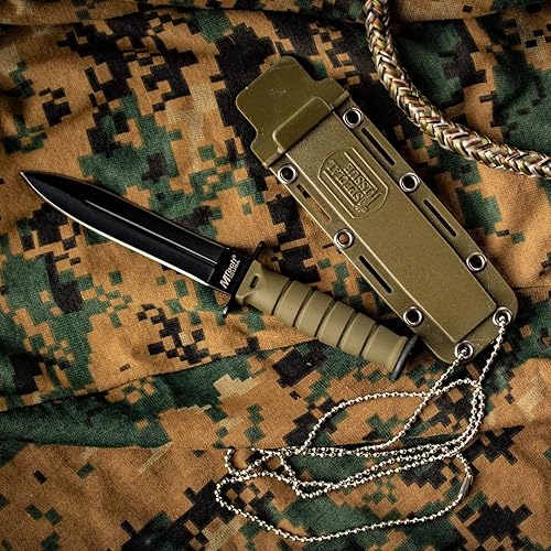 Miniatura 2 de Cuchillo táctico de cuello, con cuchilla fija, Serie MT-632. 6 pulgadas en total. De Mtech USA