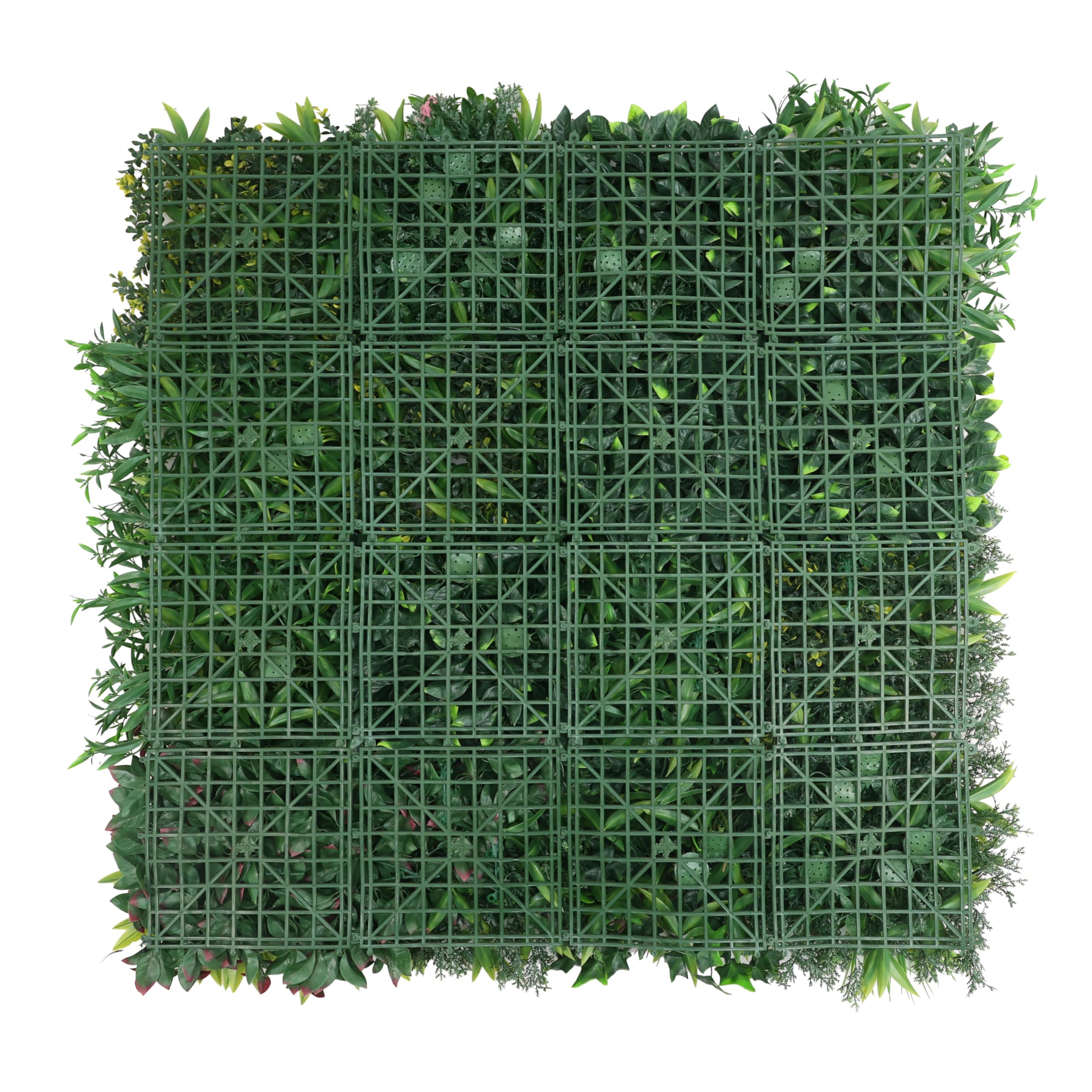 Mugar- Jardines Verticales Artificiales para Decoración Interior y Exterior- 100x100 Centímetros- Flor Artificial de Pared, Decoración Moderna Hogar, Oficina. Seto Pared (Tropical)