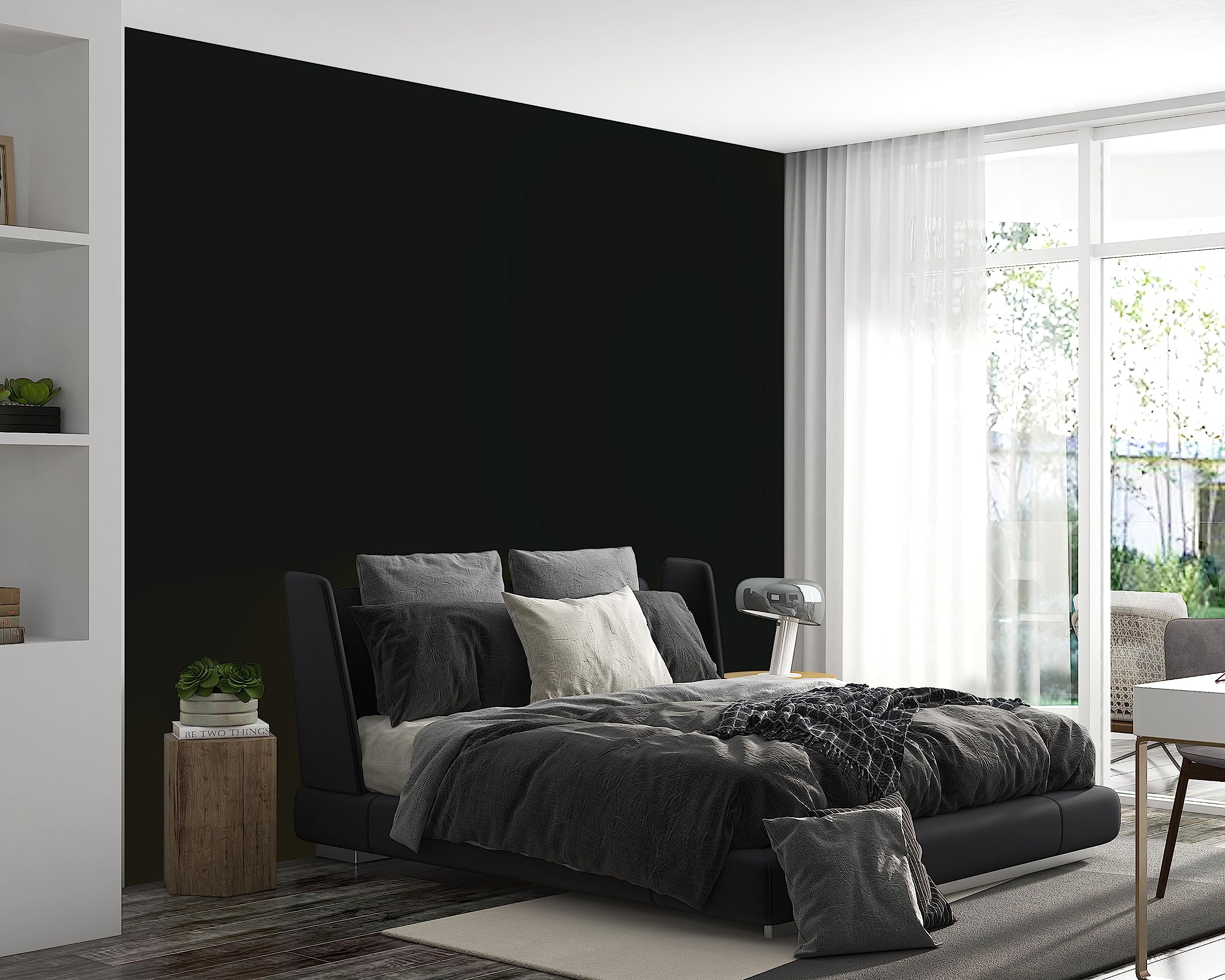 Peinture Acrylique Noire Maléficio - Effet Mat-Poudré - Peinture Mur & Plafond - Lessivable - Séchage En 30 min - COV A+ - Fabriquée En France - 2,5 L - BARBOUILLE