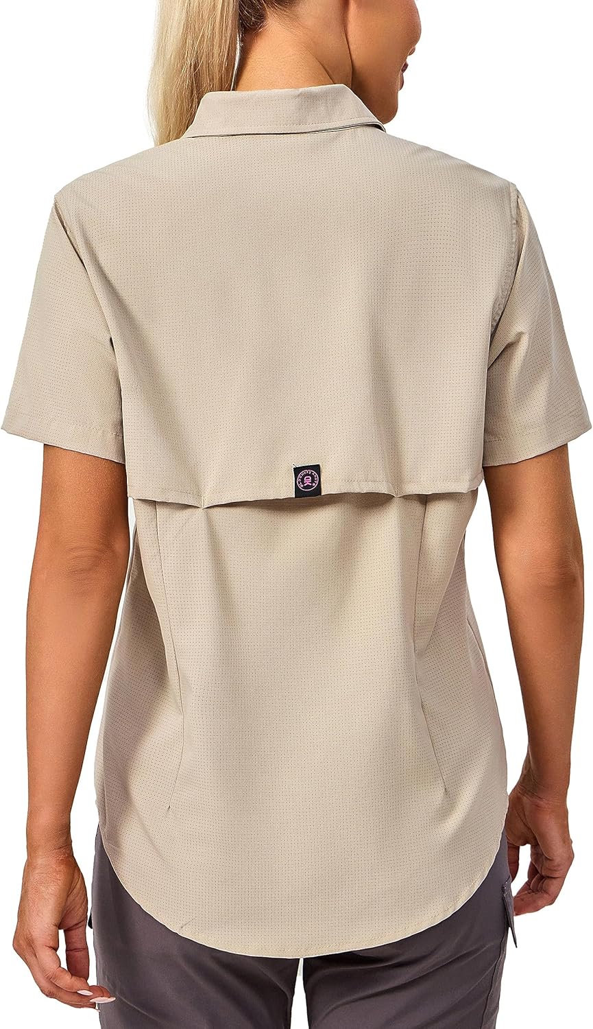 Little Donkey Andy Women's Lightweight UPF 50+ Short Sleeve Shirt, Breathable Fishing Hiking Shirt, Air-Holes Tech - Image 2