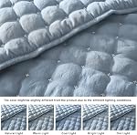 WDCOZY King Size Quilt Bedding Sets with 2 Pillow Shams, Lightweight Soft Bedspread Coverlet, Quilted Blanket Thin Comforter Bed Cover for All Season, 3 Pieces, 104x90 inches, Blue