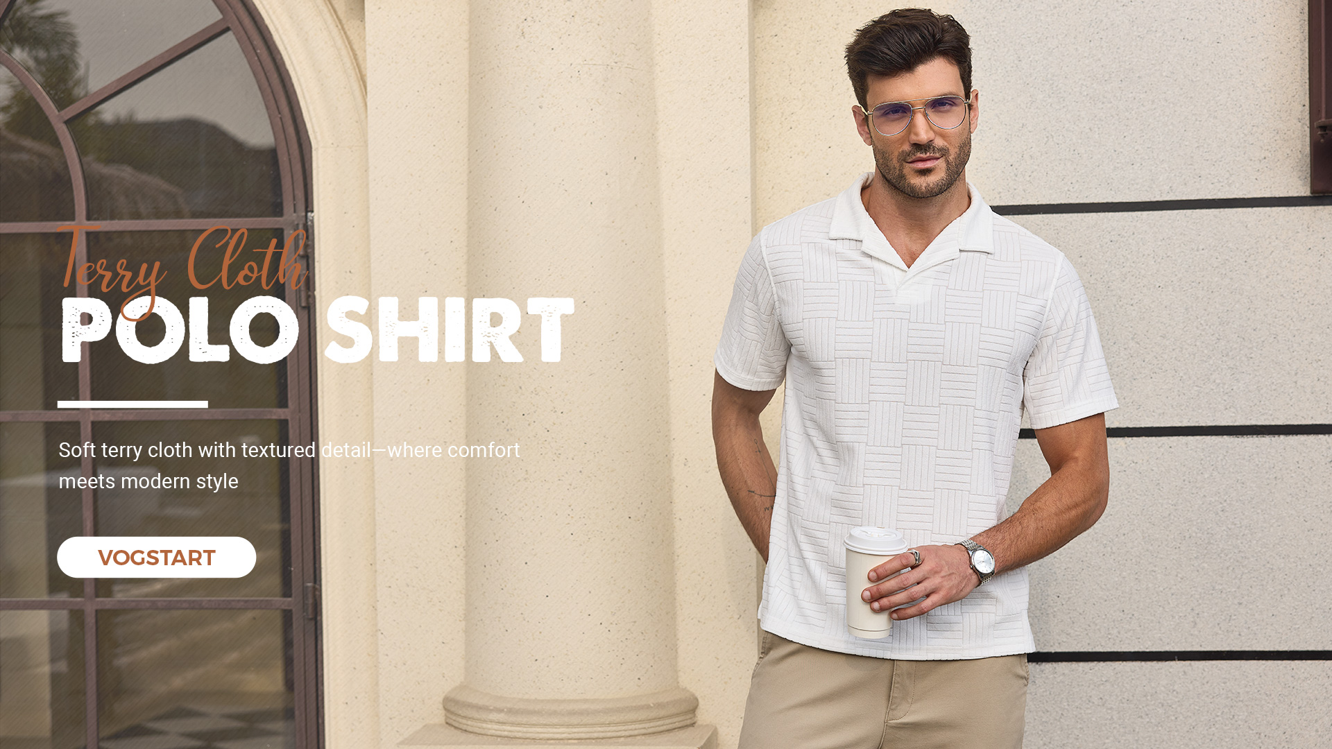 Camiseta polo casual para hombre VOGSTART de tejido terciopelo texturizado, manga corta, cuello cubano, ideal para verano, playa y vacaciones miniatura 7