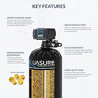Vista 4 de Aquasure Harmony Series - Suavizador de agua de 48.000 granos para toda la casa con cabezal de control digital de alta eficiencia (48.000 granos)