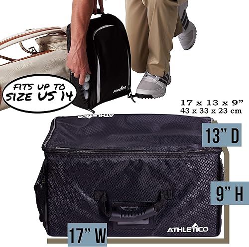 Miniatura 4 de Athletico Organizador de maletero de golf + bolsa de zapatos (negro)