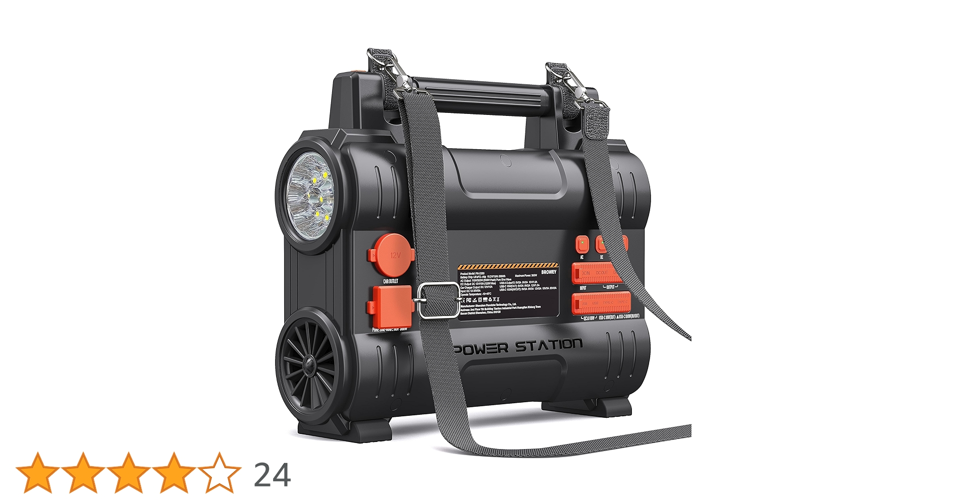BROWEY ポータブル電源 288Wh リン酸鉄リチウムイオン電池 BROWEY ポータブル電源 288Wh リン酸鉄リチウムイオン電池