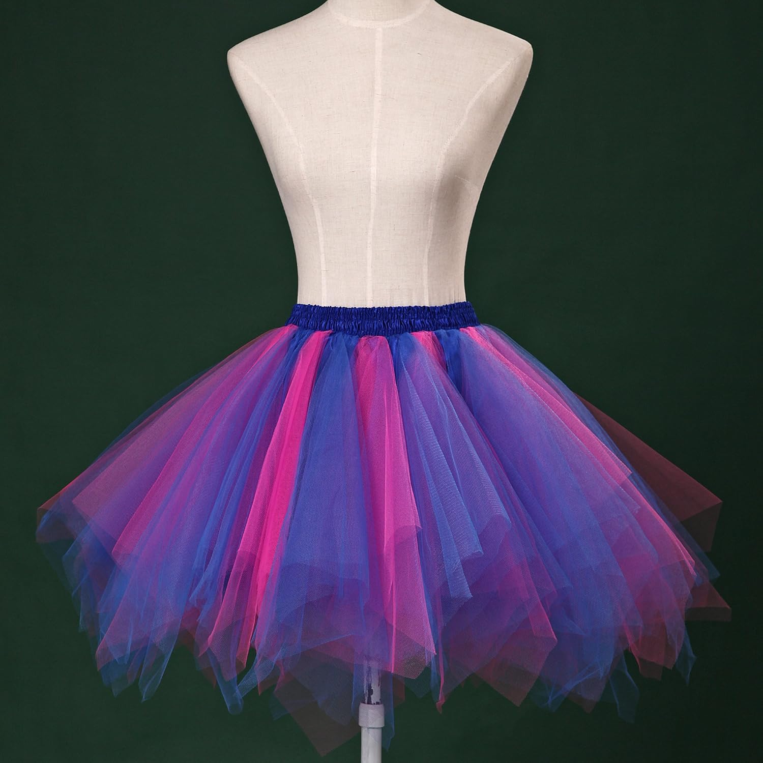 Honeystore Women's Short Vintage Ballet Bubble Puffy Tutu Petticoat Skirt - Image 3