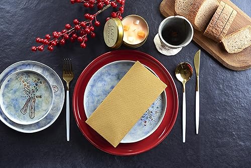 Vista 31 de Servilletas de papel azules Tela desechable de lino como servilletas de cena Toallas de mano Toallas de mano Servilletas de papel suaves