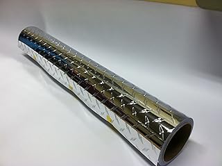 Diamond Plate Sign Vinyl, Self-adhesive, 12 Inch X 30 Feet