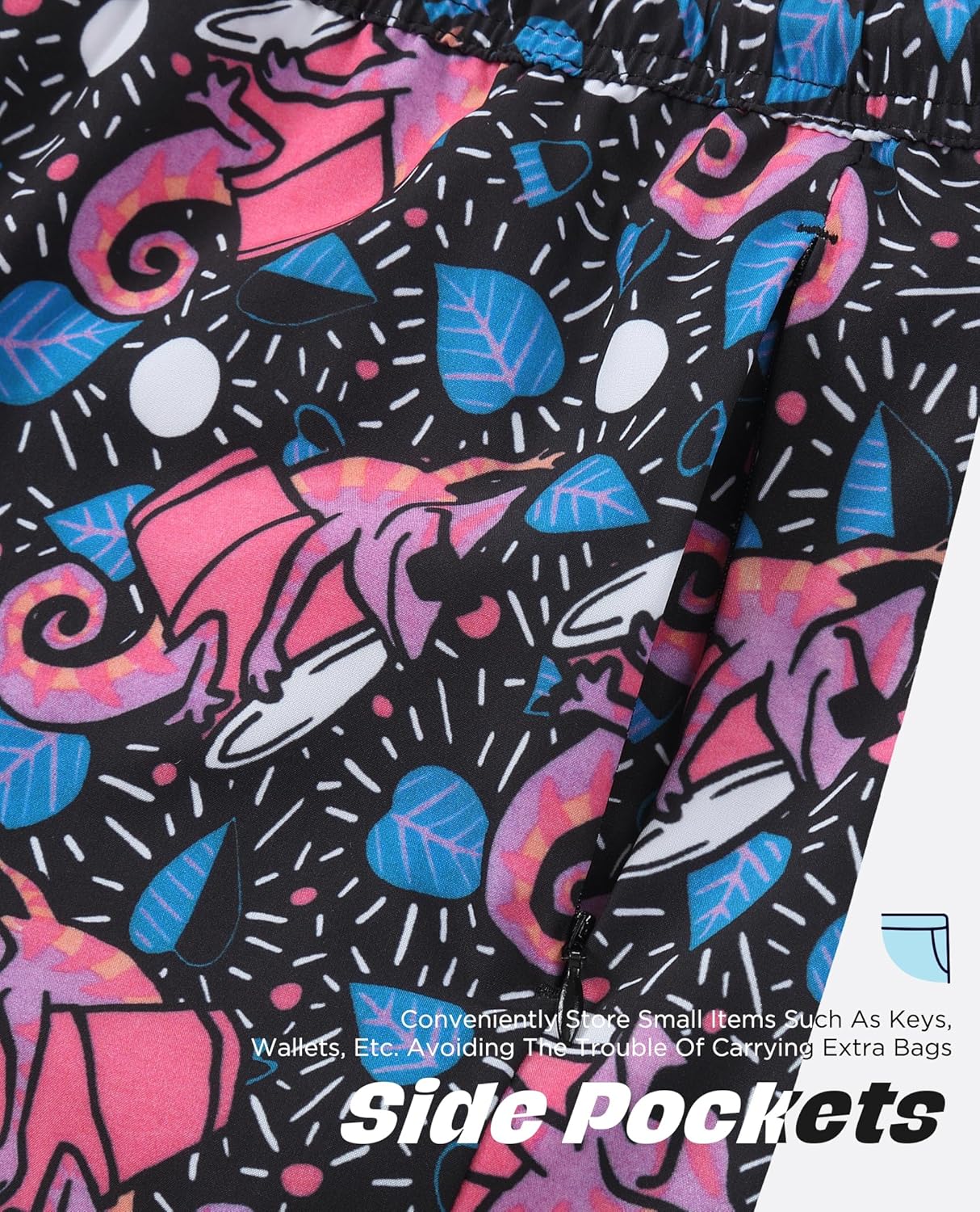 Mens Swimming Trunks 7 Inch Swim Shorts with Compression Liner Quick Dry Swimwear - Image 4