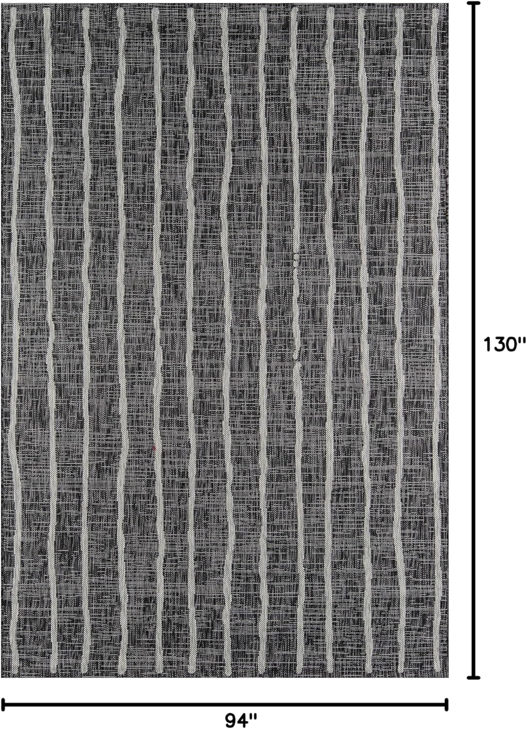 Novogratz Villa Collection Sicily Indoor/Outdoor Area Rug, 7'10" x 10'10", Charcoal