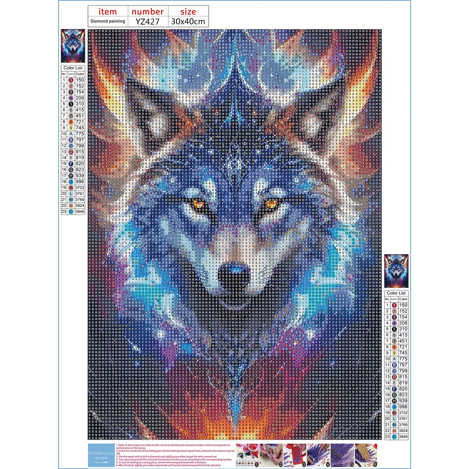 GDYEEH 5D Dame Peinture Diamant Painting Kit, DIY Vintage Art Du Diamant Complet Kits, Fantaisie Diamond Art Strass Point De Croix Painting Pour Adultes Débutants Maison Décor 30X40cm