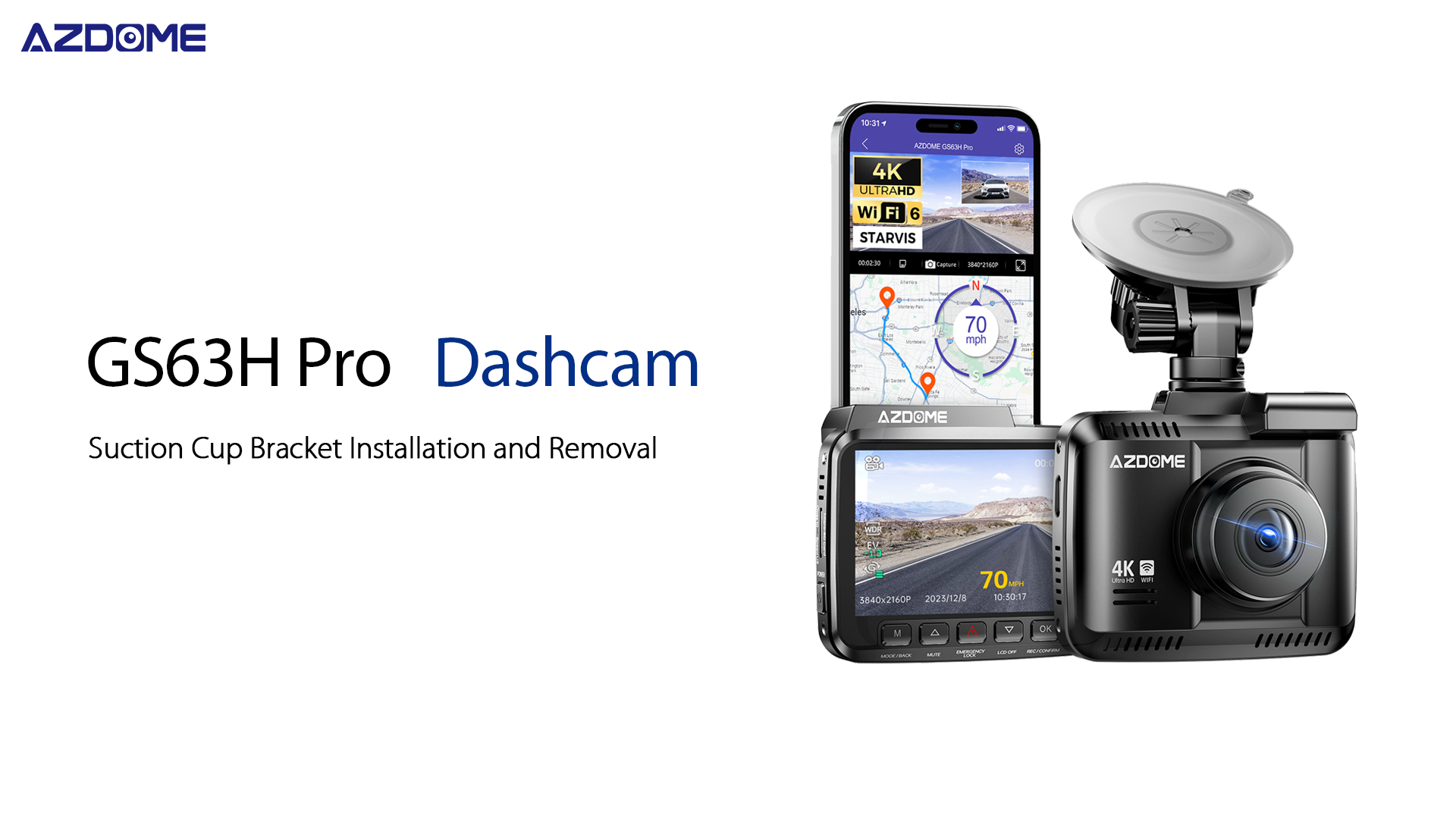 Amazon.com: AZDOME 4K Dash Cam Front and Rear, STARVIS Night