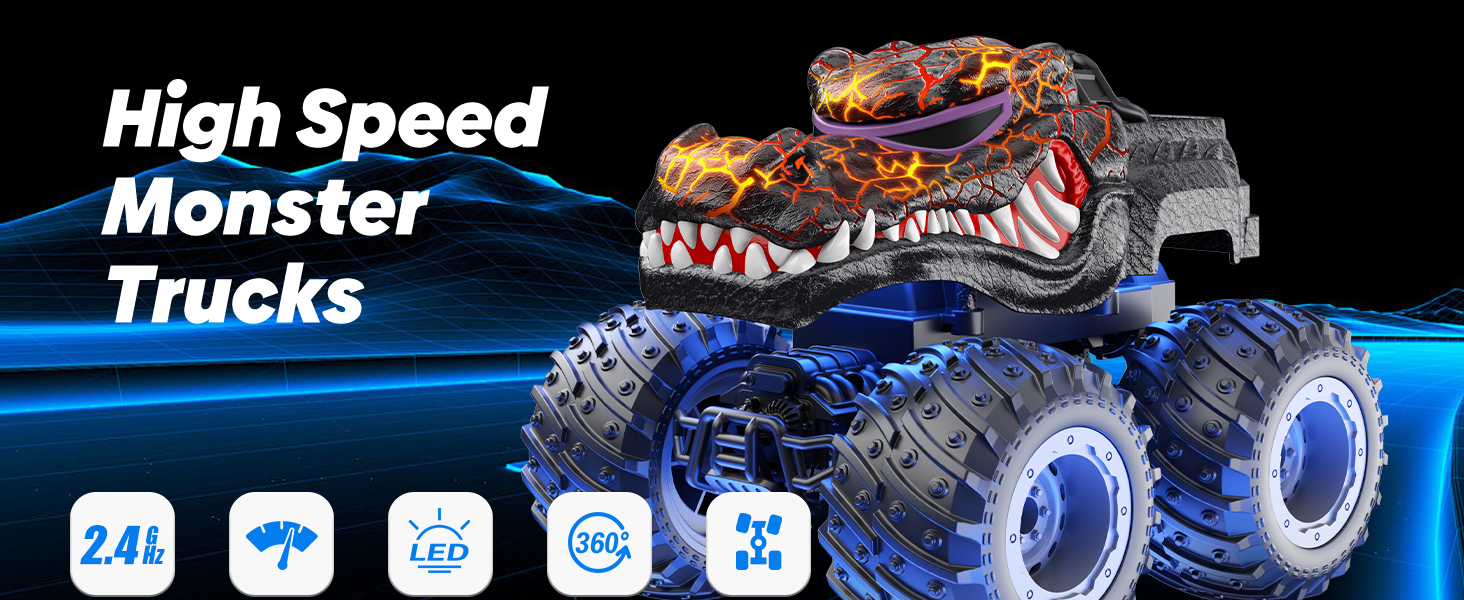 Amazon.com: Remote Control Monster Car, 2.4GHz RC Crocodile