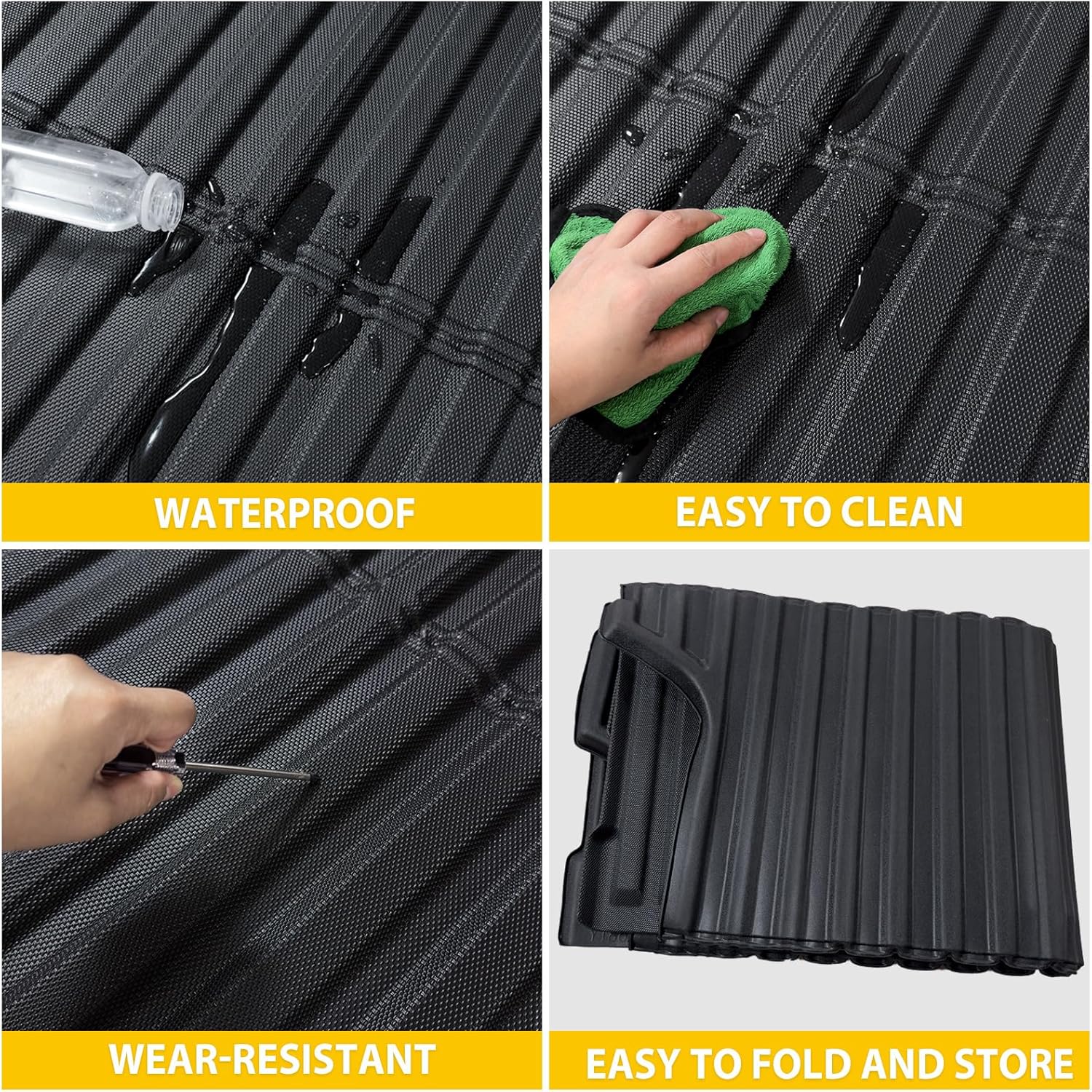 Truck Bed Mat for 2019-2025 2026 Chevy Silverado/GMC Sierra 1500 5.8FT Crew Cab Short Bed Liner All Weather Bed Cargo Mat Only for 19-26 Chevrolet Silverado/GMC Sierra 1500 Accessories