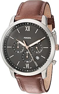 Fossil Mens Quartz Watch, Analog Display and Leather Strap FS5408