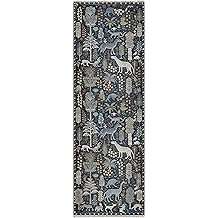 Anti-allergic washable chenille carpet rug aging, modern pattern living room, living room, children's room, kitchen, hallway carpet, runner (80 x 300 cm)