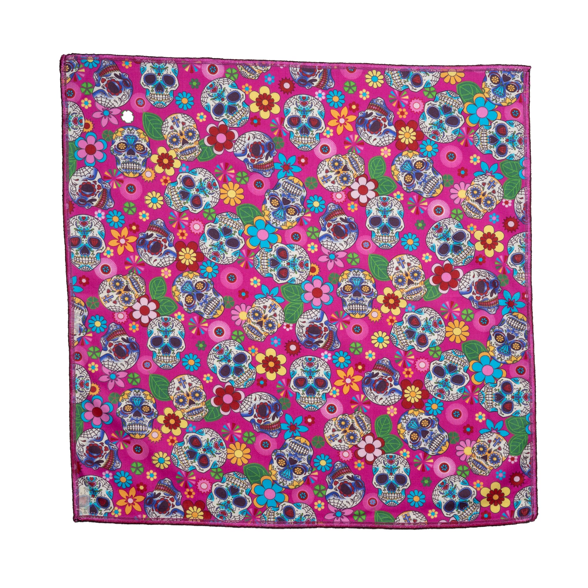 Day of the Dead Candy/Sugar Skull Bandana - Pink