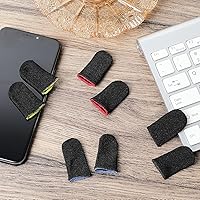 Vista 4 de Jiuguva 120 Pcs Finger Sleeve for Gaming Anti Sweat Game Controller Thumb Sleeve Breathable Finger Covers Touchscreen Gaming Gloves for Mobile Phone