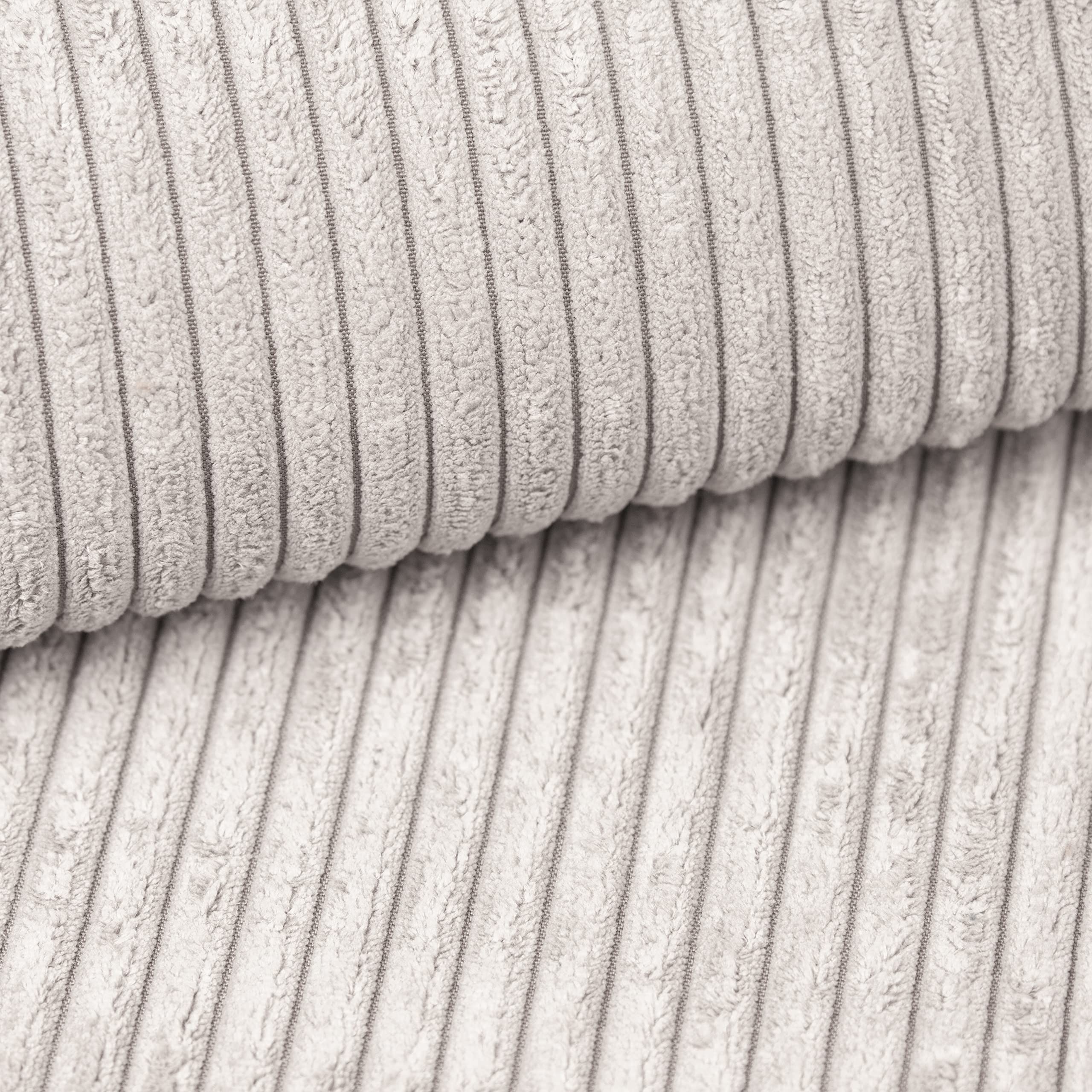 chilly pilley® Elegante Palettenkissen aus Cord – Hochwertiges Sitz- & Rückenkissen Set mit modernem Design, Sitzpolster mit Schaumstoffkern & Rückenkissen (2er Set, Creme)