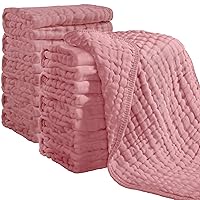 Vista 20 de Looxii Paquete de 6 paños de muselina para eructos, 20 x 10 pulgadas, ultra suaves y absorbentes, 6 capas 100% algodón para escupir y babear, suaves