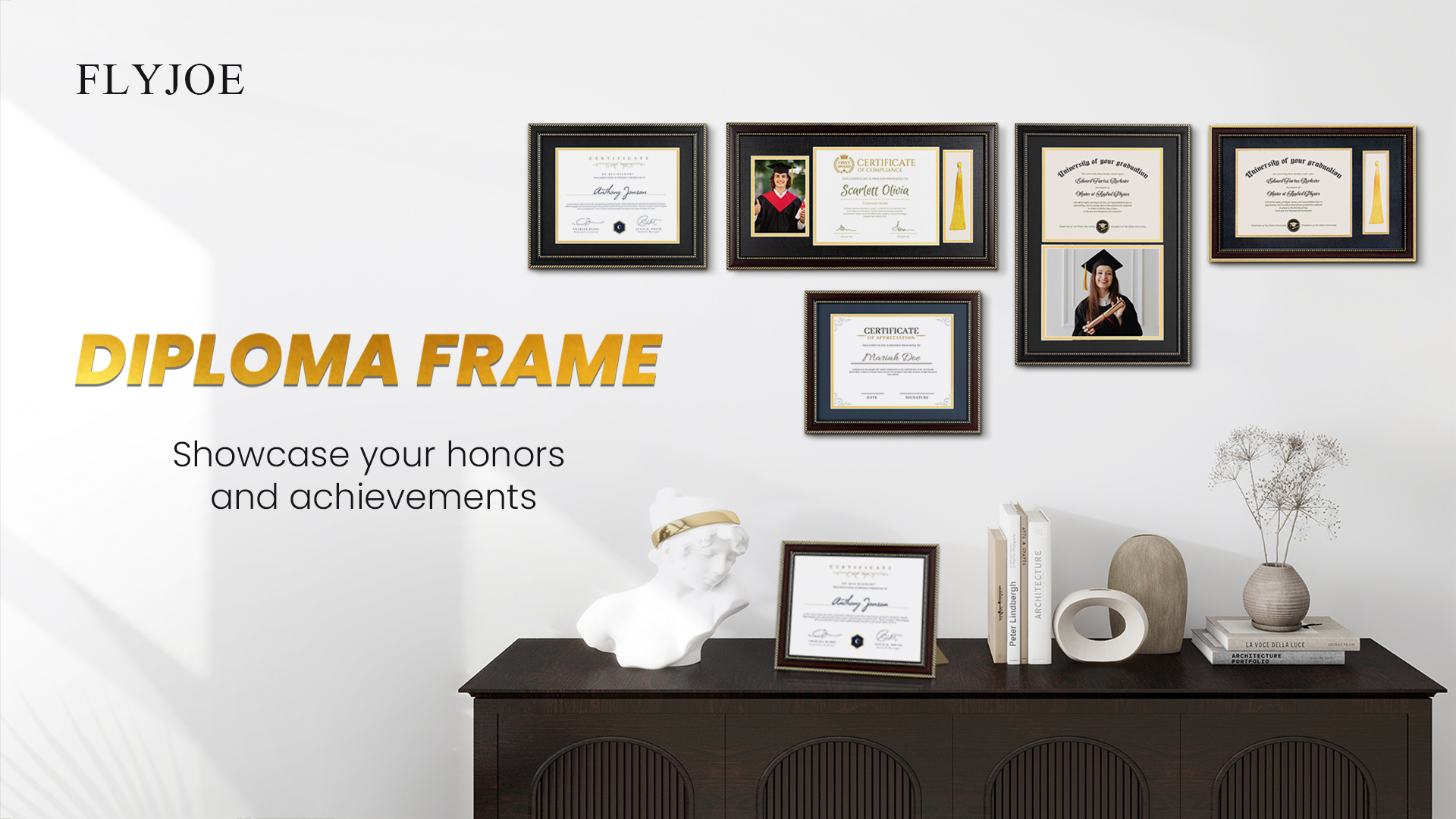 Amazon.com - FLYJOE 11x14 Diploma Frame 2Pack for 8.5x11