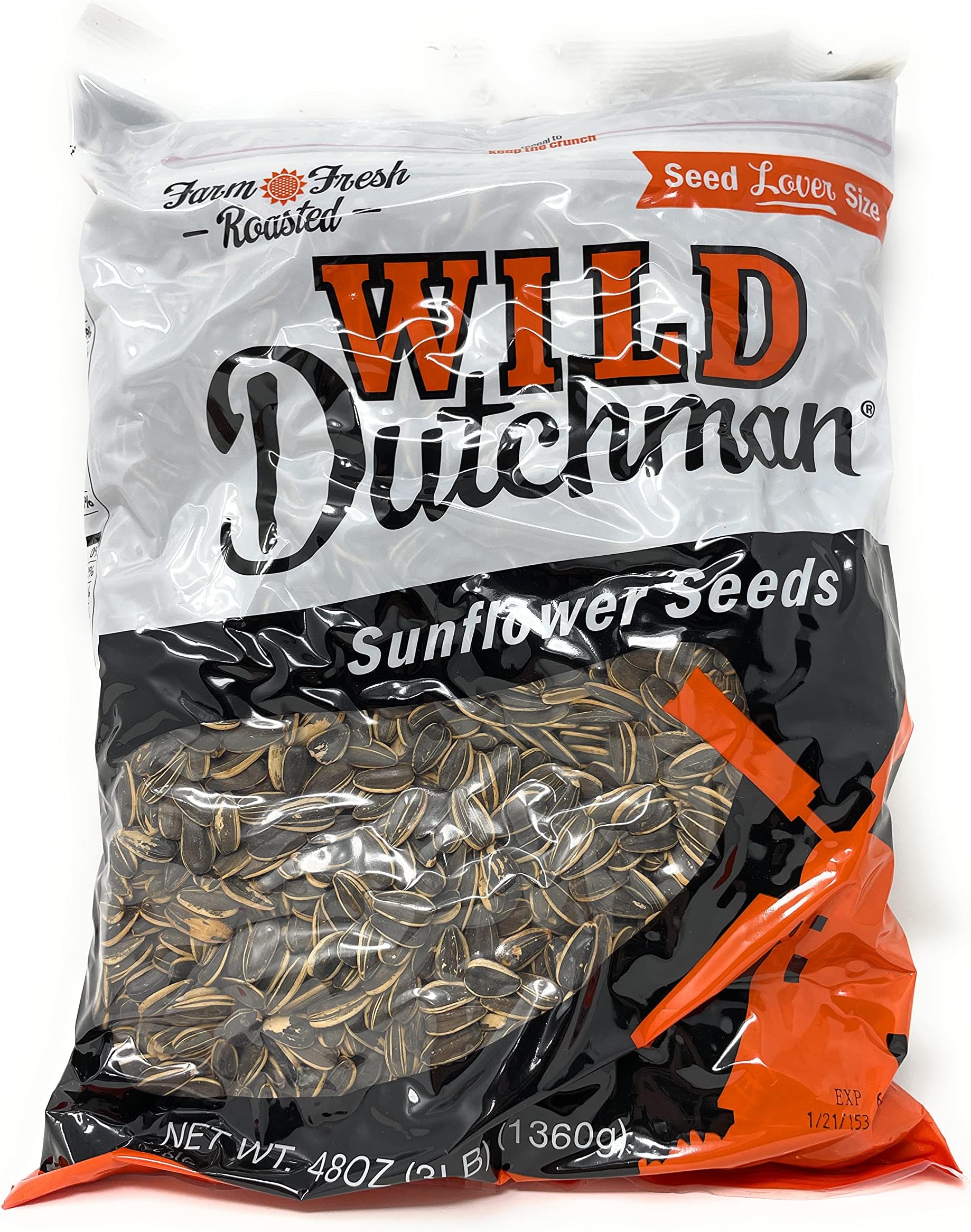 Sunflower Seeds, Non GMO, Low Salt Keto Friendly, Original Flavor - 3 Pound Resealable Bag
