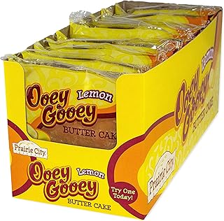Prairie City Bakery Lemon Ooey Gooey Butter Cake, 1 Box, 10 Cakes