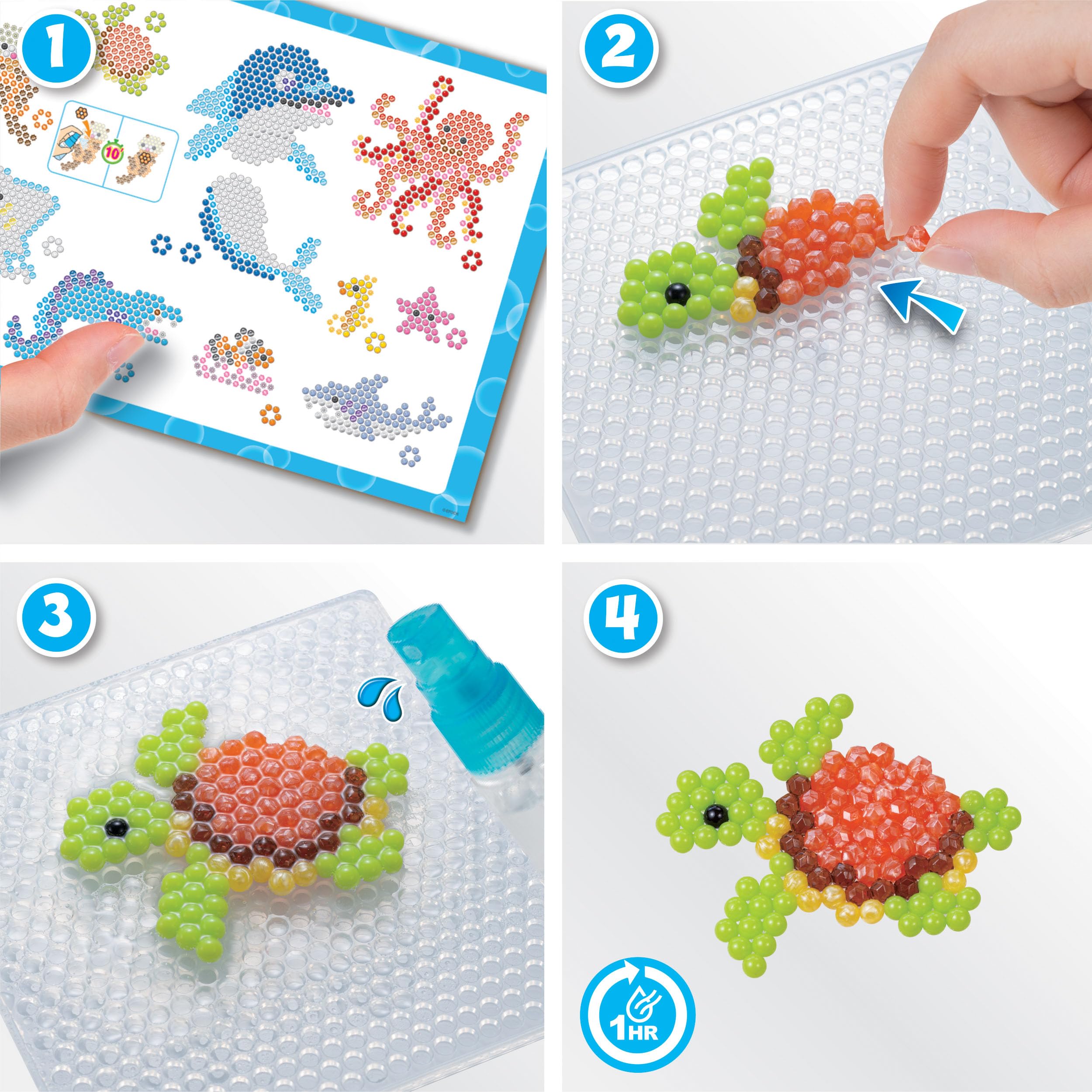 Aquabeads Ocean Splash Scene, Art & craft bead kit 35046, Multicolor, Small - Image 3