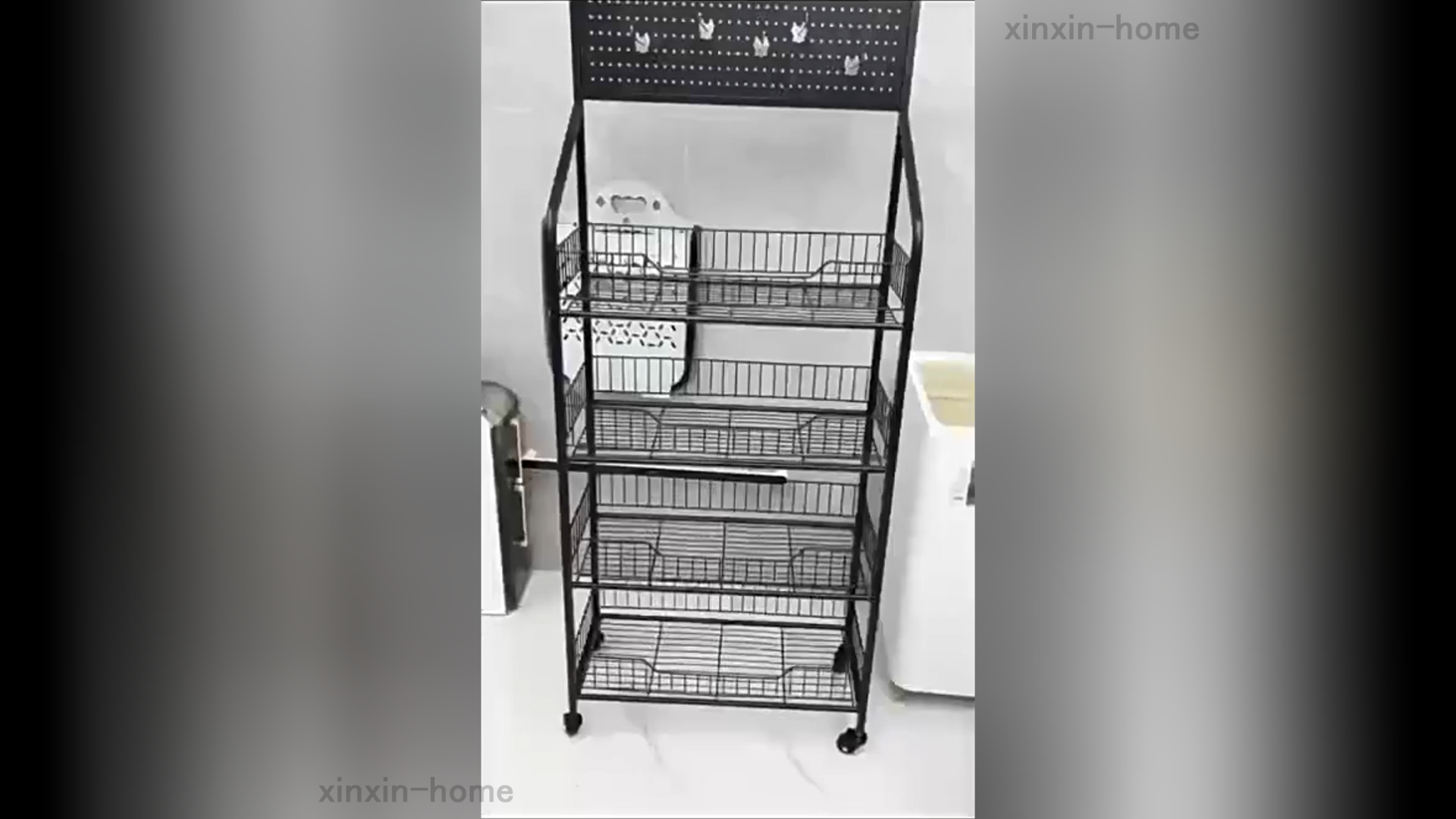 Amazon.co.jp: xinxin-home陳列棚 4段 耐荷重200KG キャスター付き