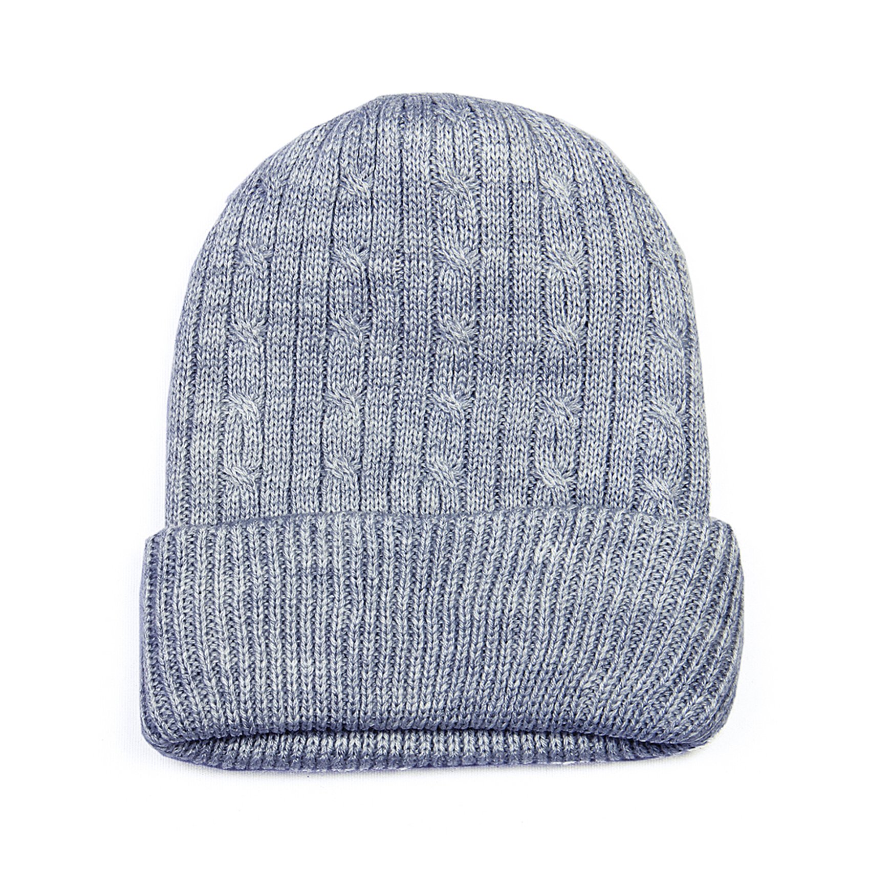 graceway Unisex Winter Woolen Skull Cap Beanie Acro Wool Knit with Cable Design,Extra Warm Soft and Comfortable (Grey)-picture-21