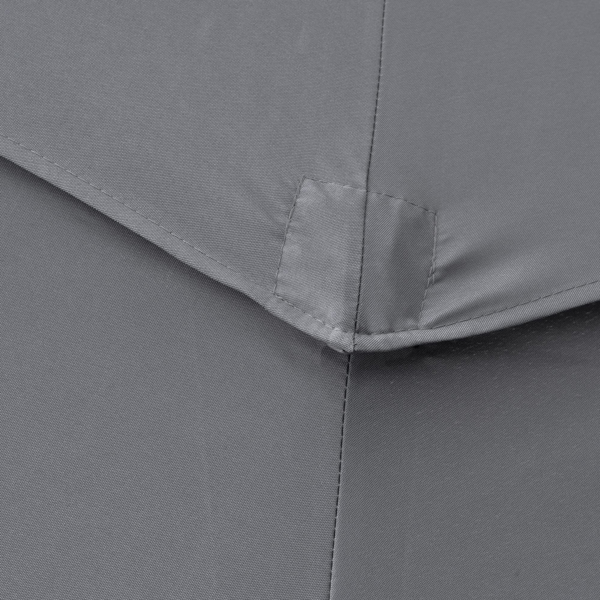 Outsunny Parasol de jardin extérieur parasol inclinable rond Ø 2,85 x 2,5 m avec ouverture fermeture manivelle, 2 évents, toile 180 g/m² protection Anti-UV, parasol pour balcon, terrasse, gris