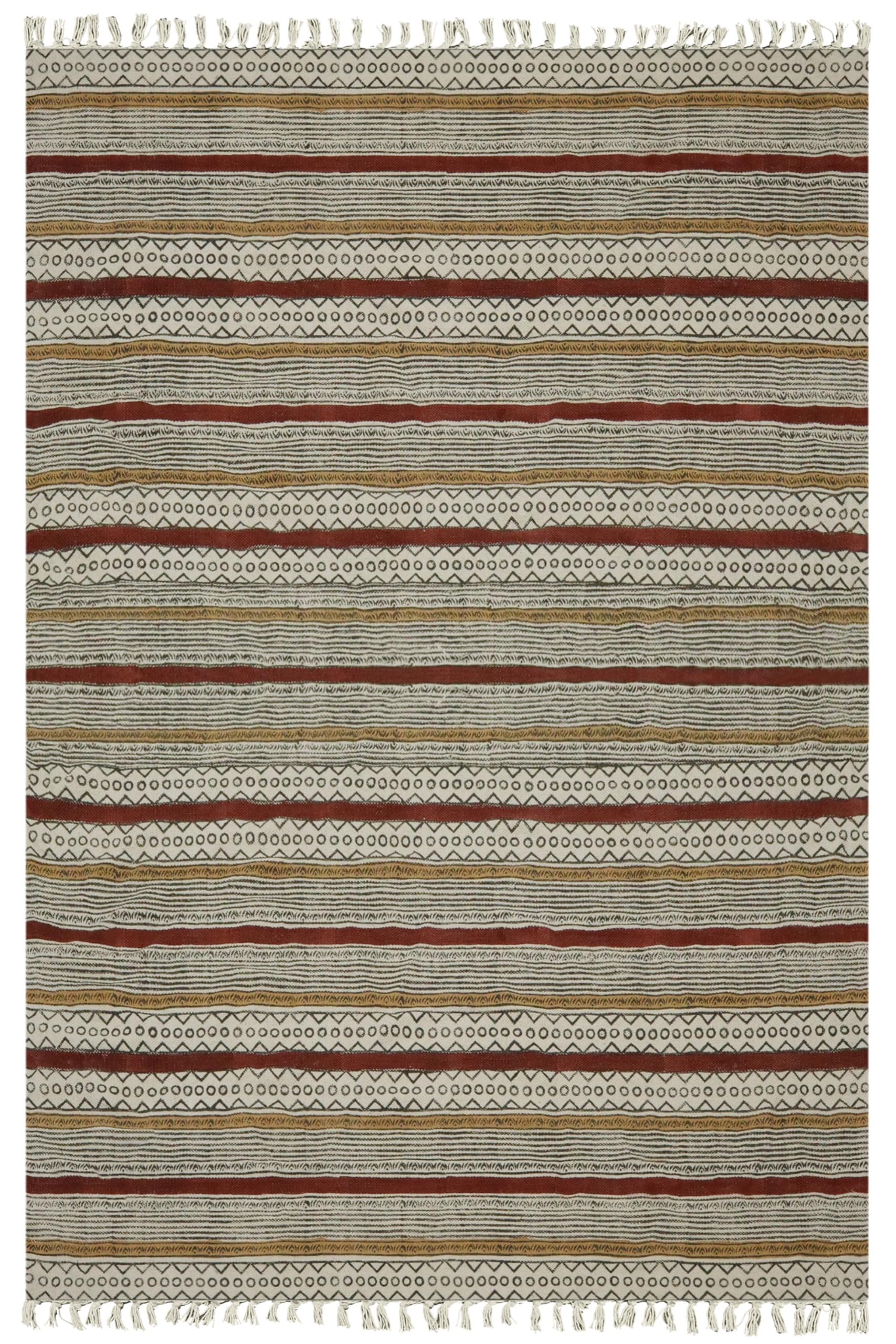 Kelim-Läufer, 2 x 10 Baumwollteppich, braun und schwarz, flach gewebt, 0,19 Zoll, weicher, leicht waschbarer Teppich für drinnen und draußen, Läuferteppiche für Flure, Treppen, Korridore