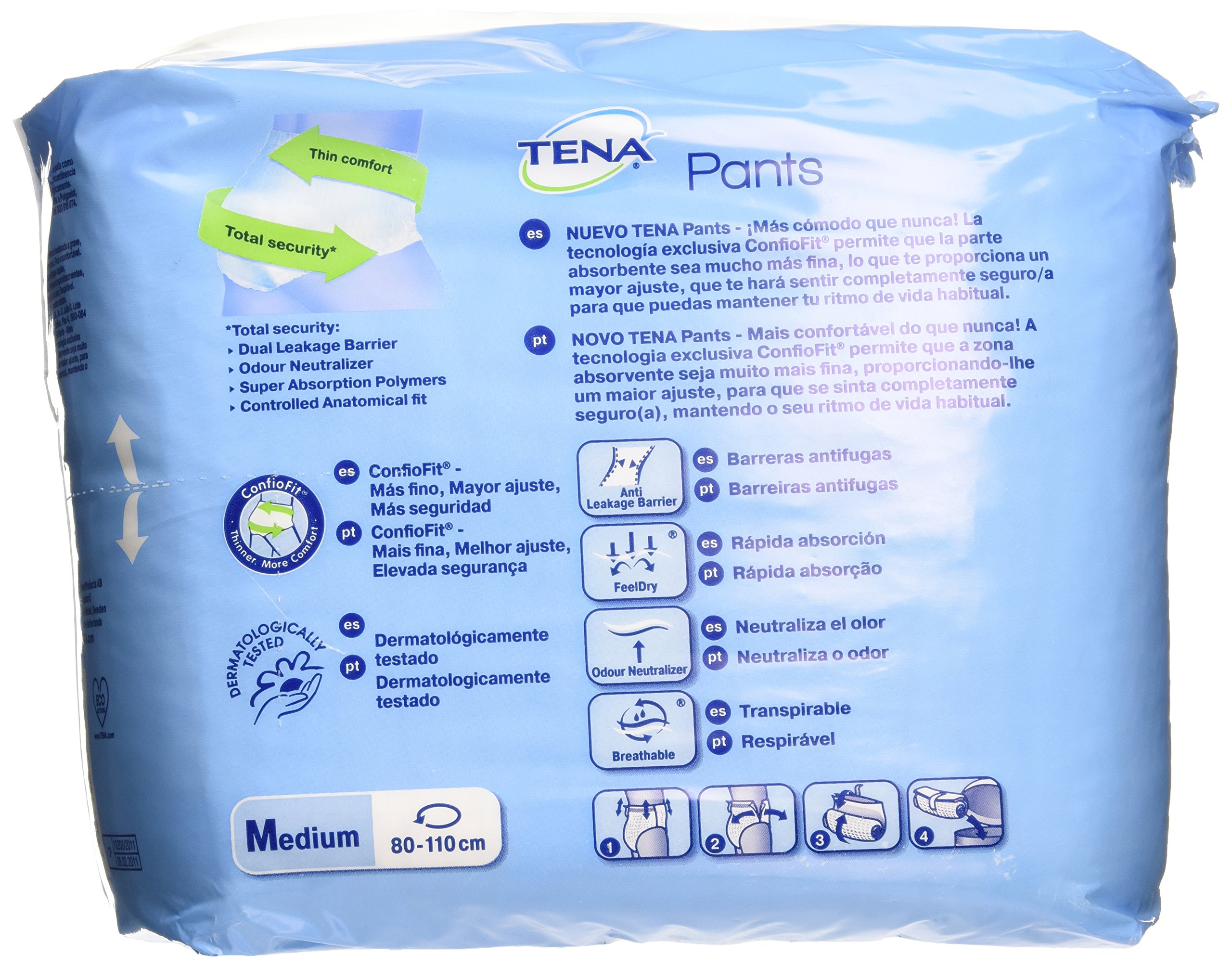 Tena Pants Plus Classic - Moyen (80-110cm) Lot de 14