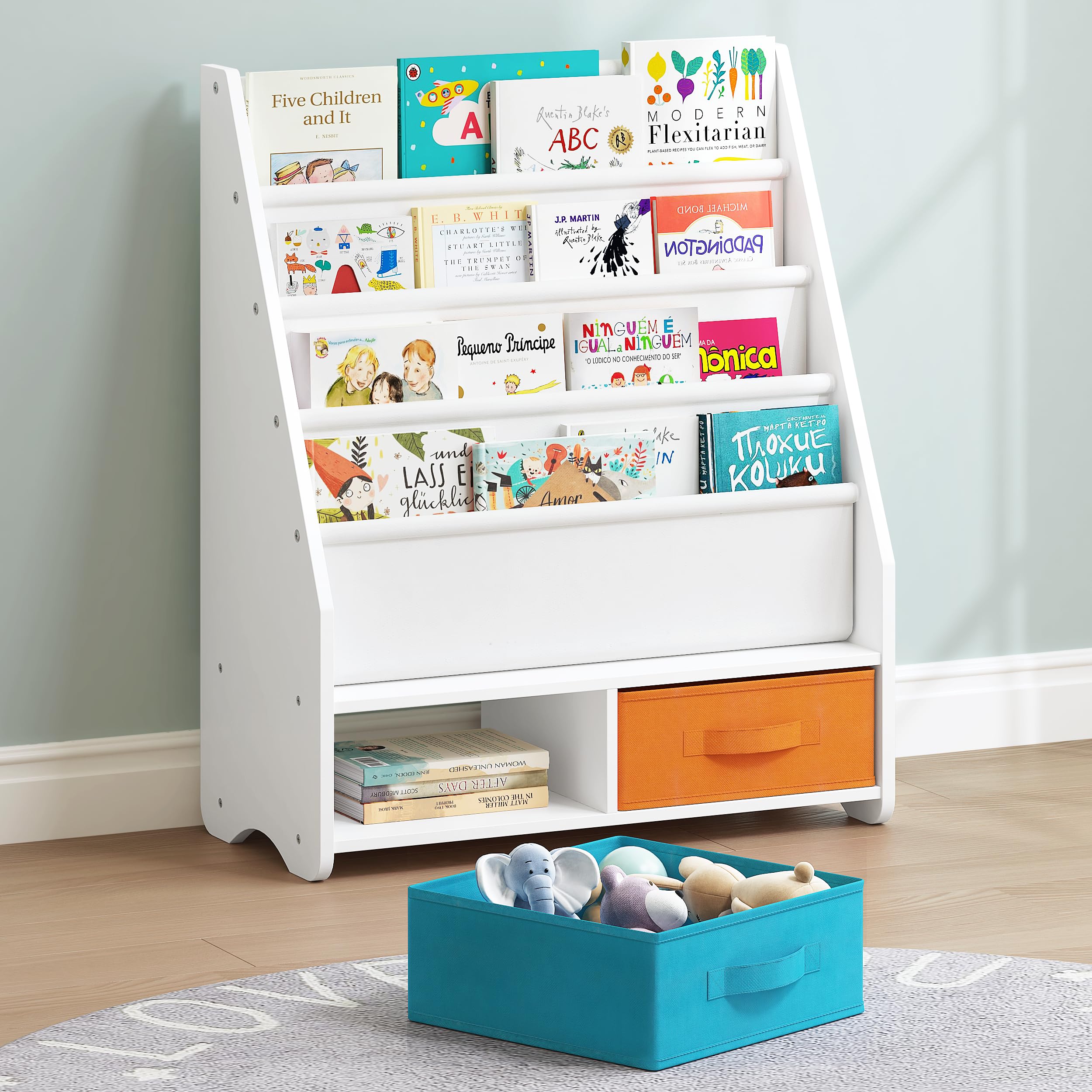 Amazon.com: UTEX Kids Bookshelf with Storage Bins, Book