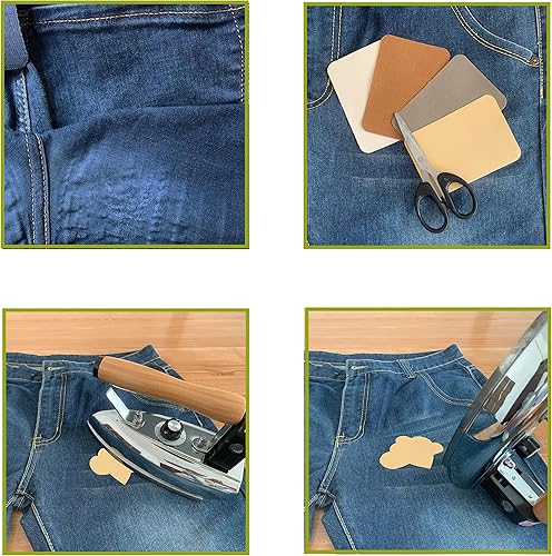 Miniatura 4 de 12 parches de tela de alta calidad, pegamento fuerte, kit de decoración de reparación 100% algodón, tamaño 3 x 4-14 pulgadas (3.0in x 4.1in)